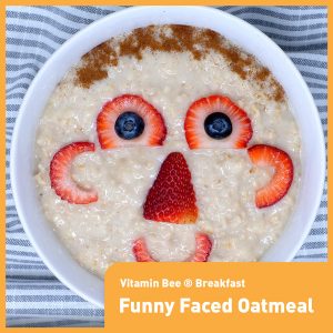 Funny Face Oatmeal with Blueberries