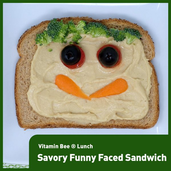 Vitamin Bee ® Savory Funny Faced Sandwich